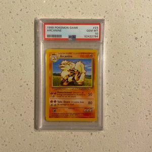 Arcanine 1999 Pokemon Card PSA 10